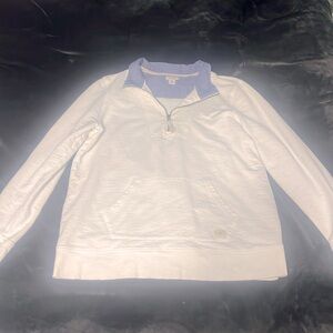 LL Bean Angelic White 100% Cotton Pulllover L